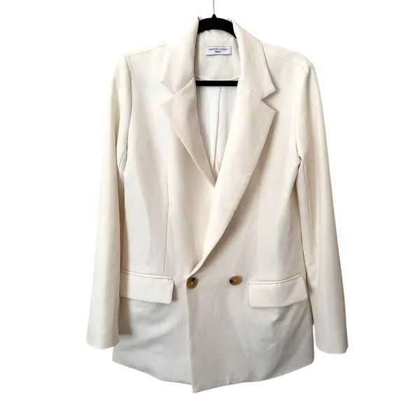 WAVERLY GREY Oversized Blazer White‎ Small White - Image 2