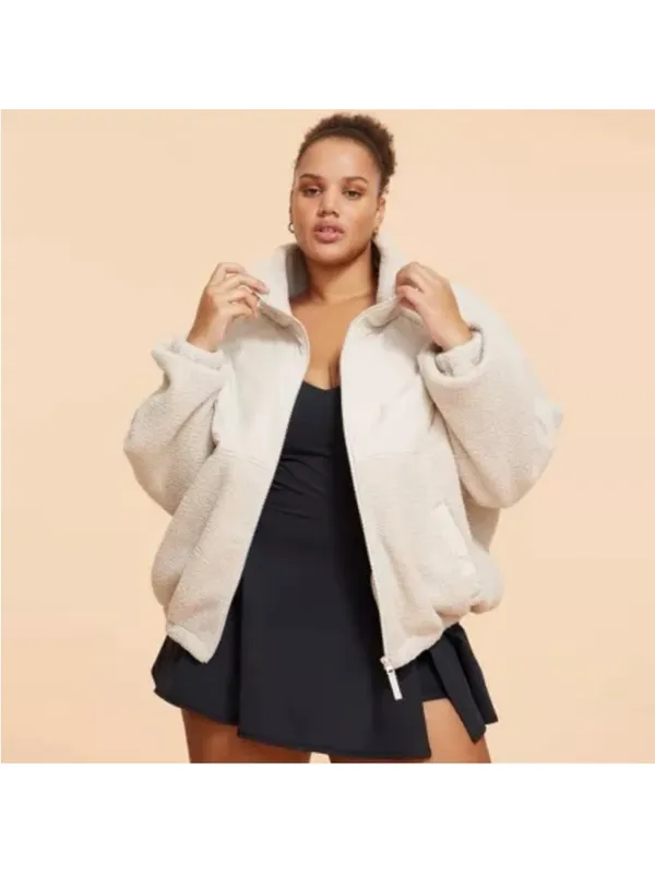 Blogilates Campfire Fleece Sherpa Jacket size XL - Image 5