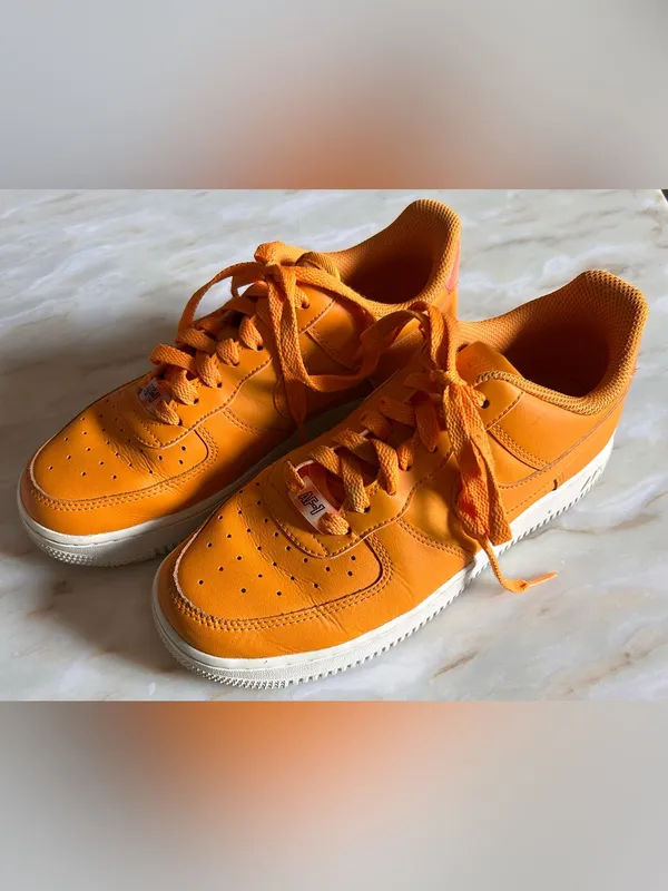 Nike Air Force 1 Low Essential “Orange Peel”Lifestyle‎ Sneakers Size 7.5 Womens - Image 3