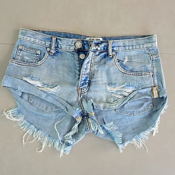 One Teaspoon Bandits Distressed High Rise Women Shorts - Image 2