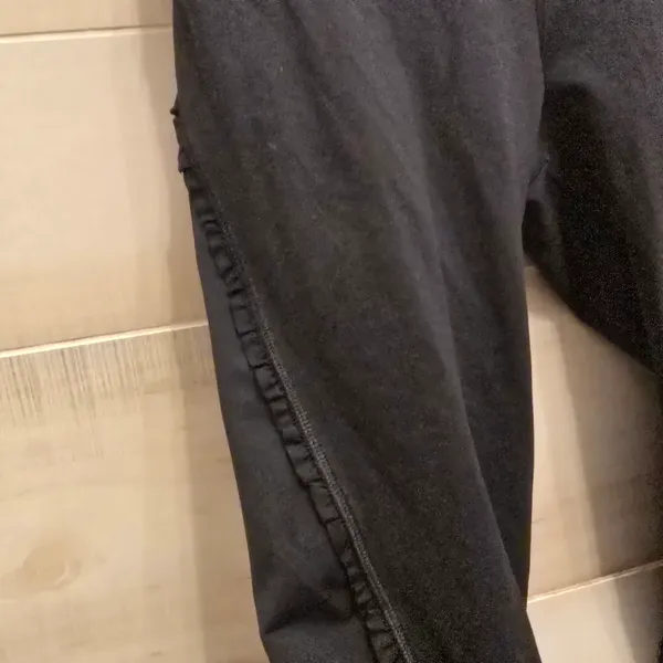 {8} Lululemon Run Fast And Free Crop Black / High Noon Dot Lilac Black Lilac - Image 7