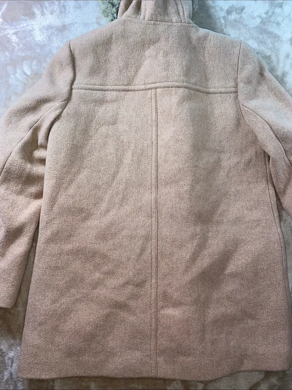 J. Crew Vail Parka Camel Hooded Wool-Blend Pea Coat with Faux-Fur Trim - Image 6