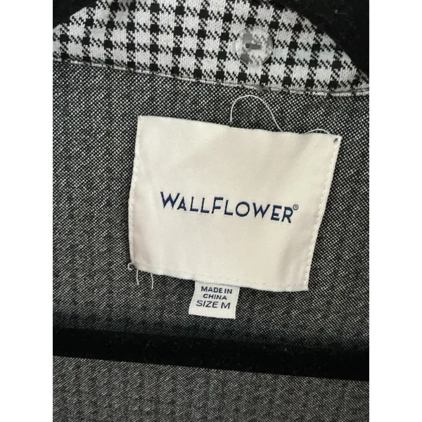 Wallflower Blazer Size M Houndstooth Knit Open Front Cardigan Jacket WNG13653T - Image 3
