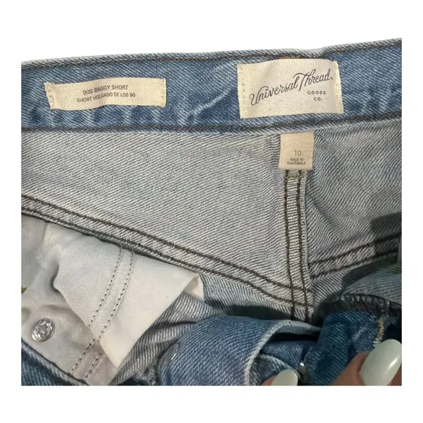 Universal Thread 90s Baggy Short Distressed Blue Denim Cut-Off Jean Shorts Size - Image 4