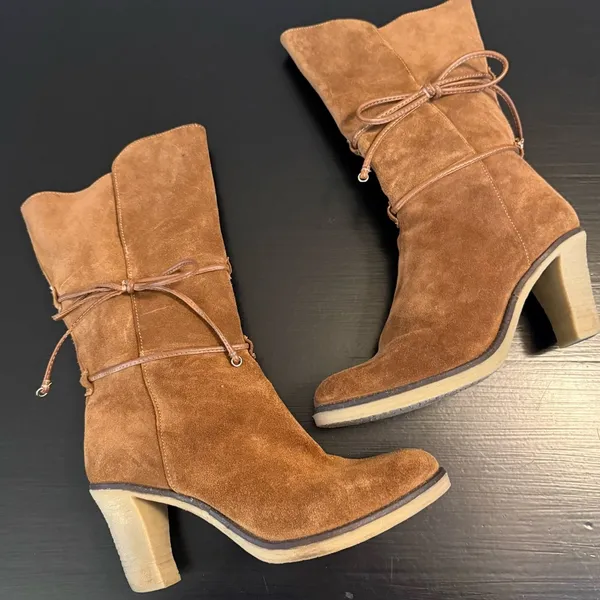 johnston murphy Jeanie Wrap Suede‎ Boots  Size 8.5 - Image 5