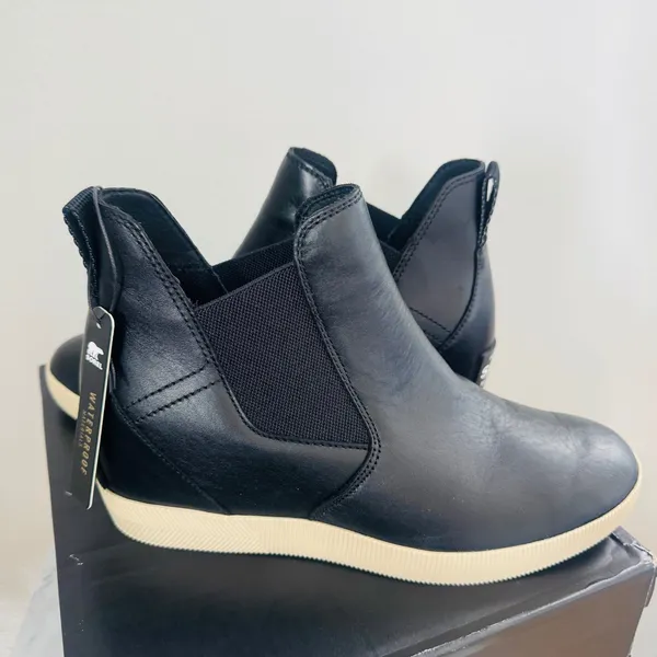 Sorel Out N About Wedge Leather Bootie, Ankle Boots Black, Size 9.5‎ NWT - Image 9