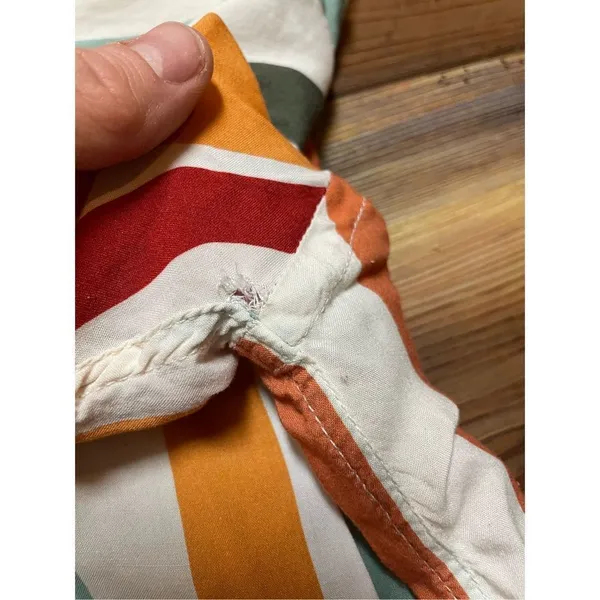Zara Bright multicolored striped relaxed‎ fit womens button up blouse sz M - Image 6