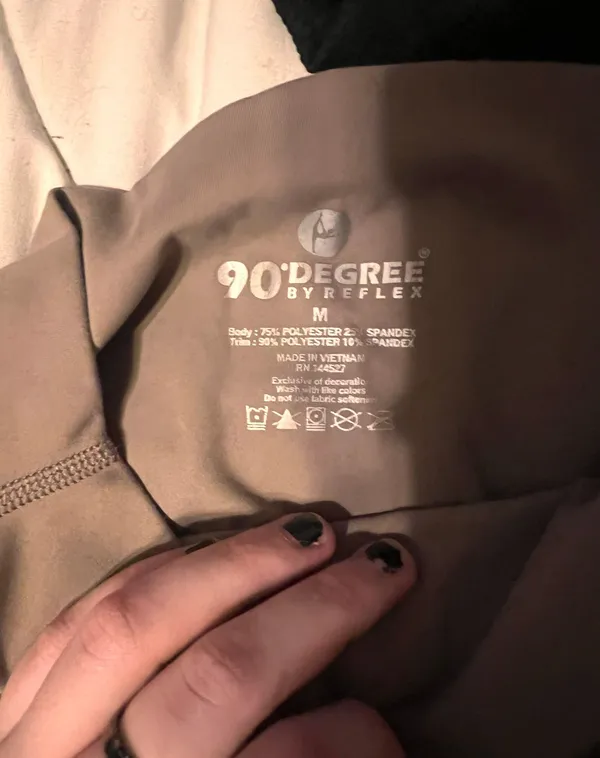 Gray Brown Leggings Tan Size M - Image 2
