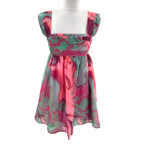 Amanda Uprichard Cindylou Babydoll Sleeveless Mini Dress Sz‎ S - Image 4
