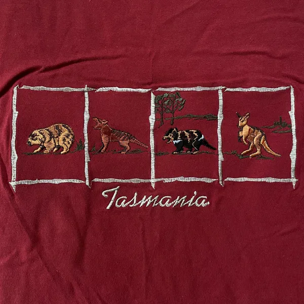 Vintage The Tasmanian Topsco Embroidered Souvenir Unisex T-Shirt from Australia - Image 3