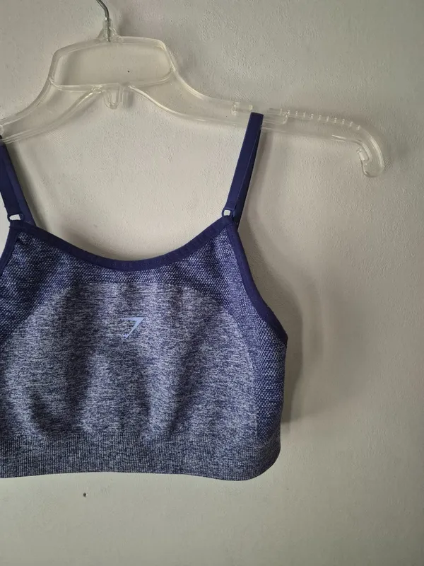 Gymshark Blue Seamless Sports Bra - Image 4