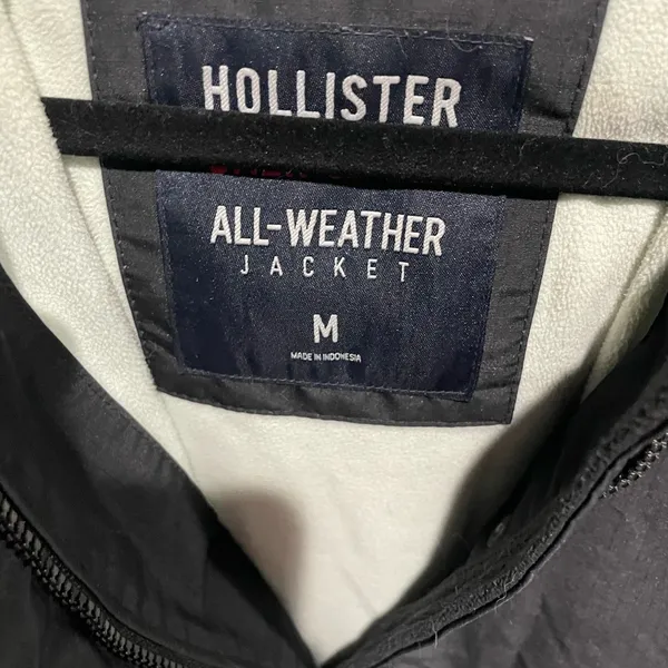 Hollister Black Hooded All Weather Jacket - Image 3