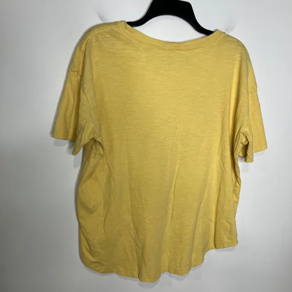 Wildfox radiate positivity hi-low t-shirt yellow‎ womens size XL peace sign boho - Image 6