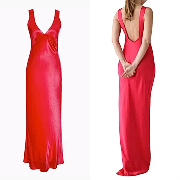 Rumored Sunset Strip Maxi Dress Cranberry LARGE Slip Cranberry‎ Red Sexy $128 - Image 2