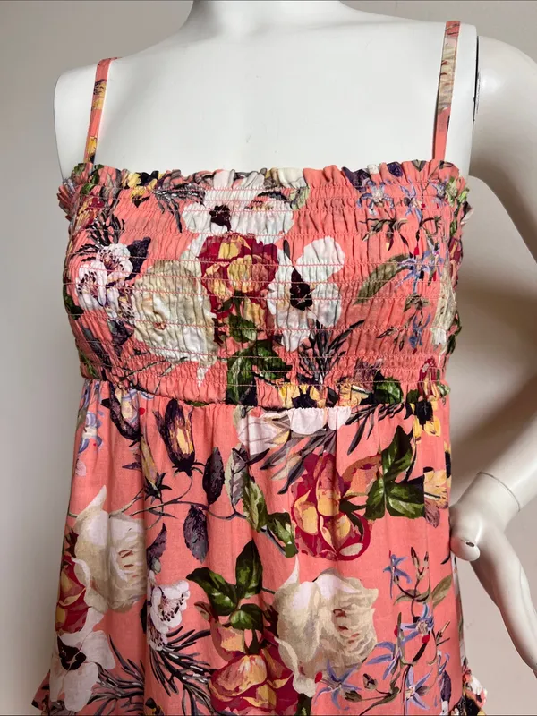 INC Floral Smocked Sundress - Peach Pink - Image 3