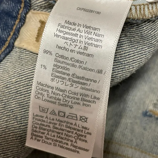 Madewell The Curvy Longline Straight Blue Medium Wash Denim Jeans Size 30T - Image 5