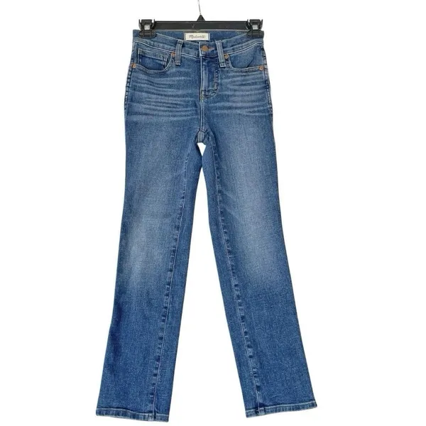 Madewell Stovepipe Jeans 23 Petites High Rise Ankle Medium Wash Denim Preppy - Image 2