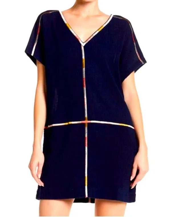 Madewell Isadora Embroidery Easy Dress M Blue - Image 2