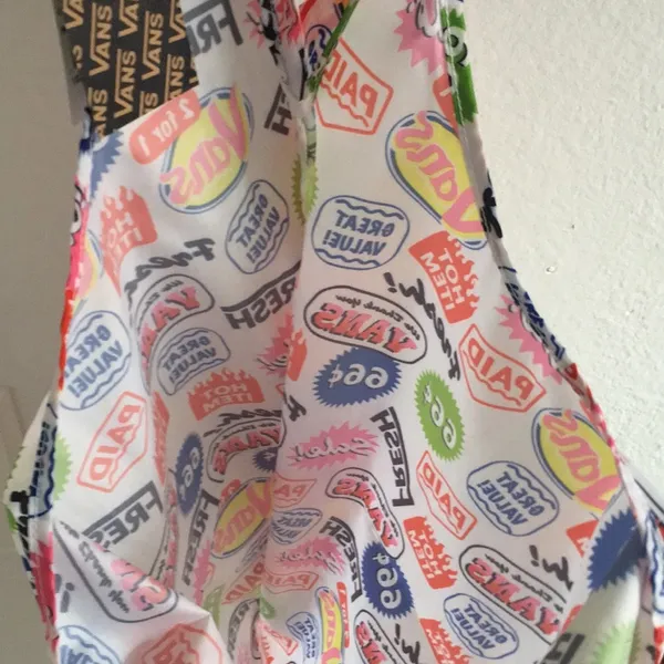 New Vans Packable Reusable Shopping Graphic Logo Printed Tote - Image 6