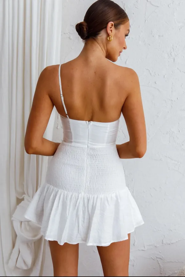 Selfie Leslie White Mini Dress - Image 2