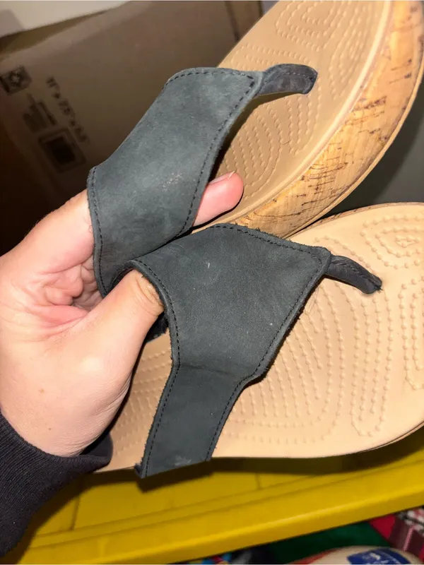 womens CROCS WEDGE CORK SANDALS~Size 9 - Image 3