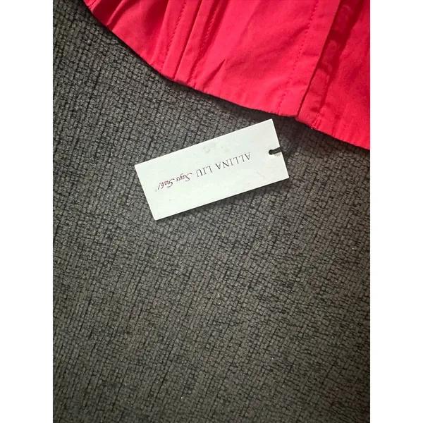 Alina Liu x Lisa Says Gah Red Strapless Corset Top size S NWT Cotton with Boning - Image 3