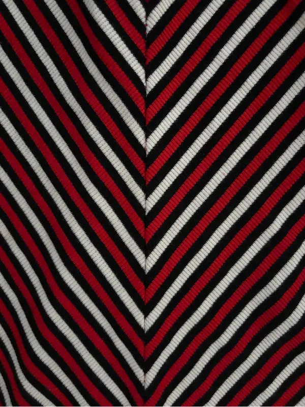 Heart & Hips Burgundy and White Chevron Striped Maxi Dress - Image 3