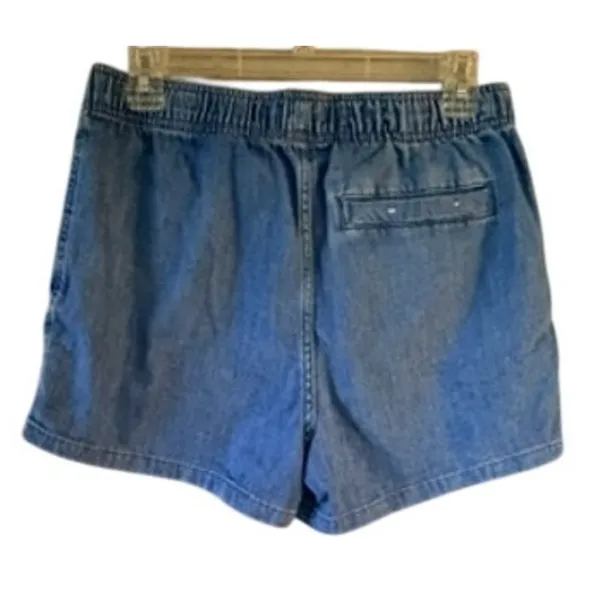 Zara Women’s Small Denim Pull-On Shorts Elastic Waist - Image 3