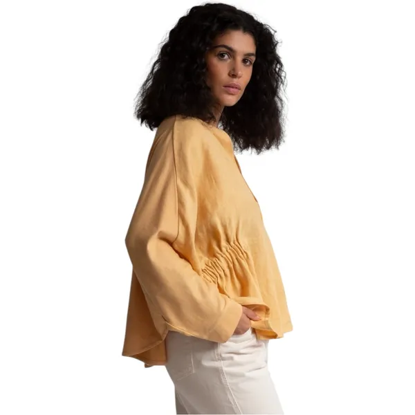 Beaumont Organics Ximena-May Organic Cotton‎ & Linen Blouse Sunflower Small $205 - Image 2