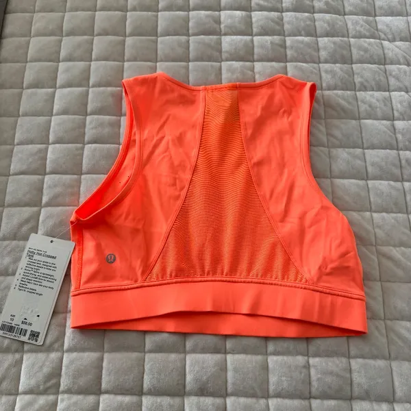 Lululemon Hotty Hot Cropped Tank Highlight Orange - Image 2