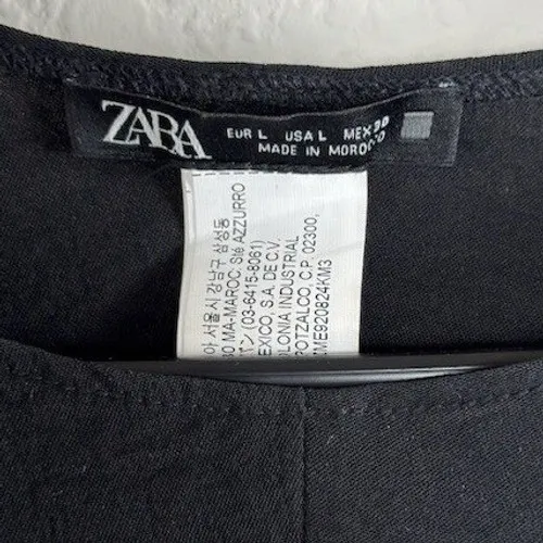 Zara Women Maxi Dress Black L Sleeveless Crew Neck Minimalist Chic - Image 3