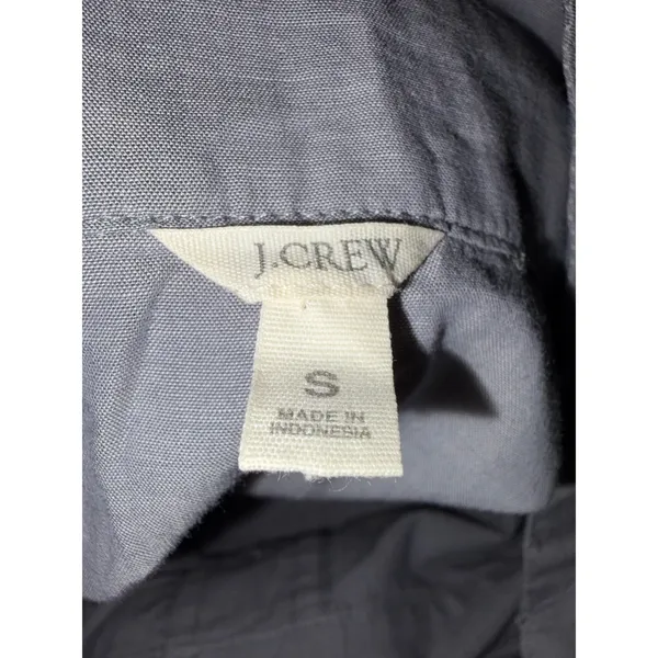 J.Crew Womens Strapless Chambray Cotton‎ Button Front Dress Blue Gray Size S - Image 6