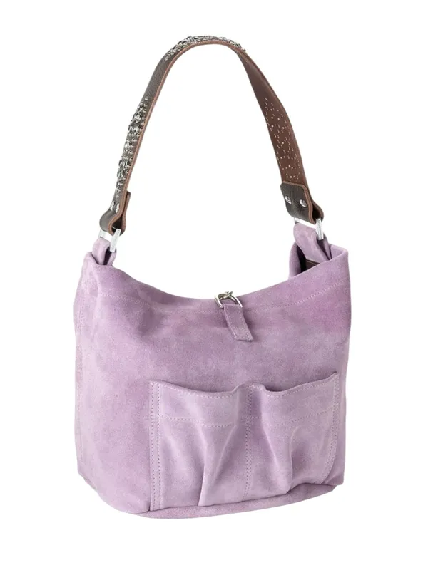 Deadstock: new Tylie Malibu ᪣ Utility Suede Hobo Bag ᪣ Crystal Strap ᪣ Lilac Y2K - Image 3