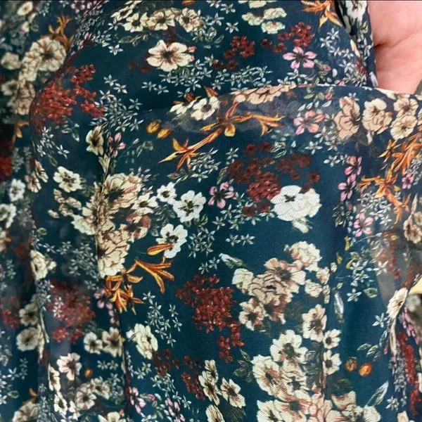 Elena Baldi Silk Floral Hi-Lo Dress Size Small - Image 12