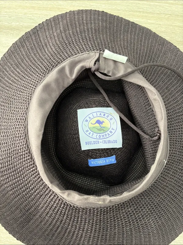 Wallaroo Hat Company Woven Chocolate Brown Victoria Diva Sun Hat Women - Image 3