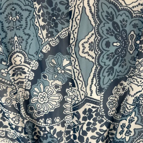 Show‎ Me Your Mumu Blue Paisley Print Bailey Back Tie Romper Long Sleeve XS - Image 12