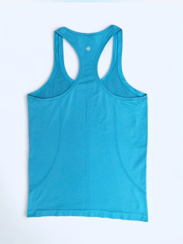 Lululemon Swiftly Tech Racerback Tank 10K Tour Los Angeles CA turquoise running - Image 2