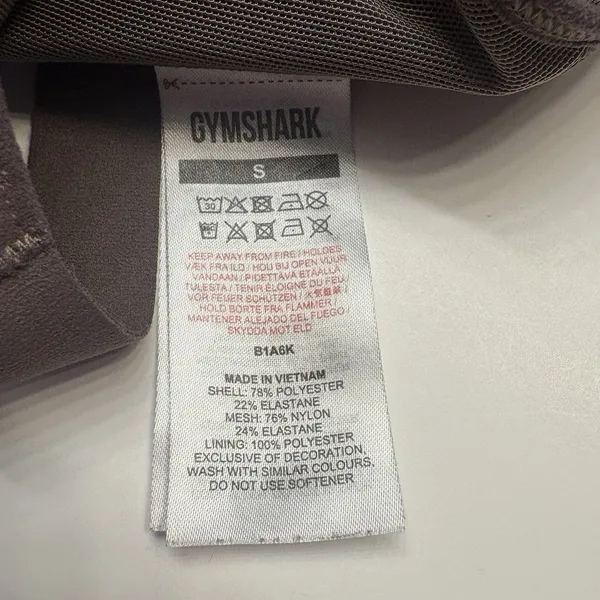 Gymshark‎ Open Back Racerback High Impact Sports Bra Womens Size Small Brown - Image 8