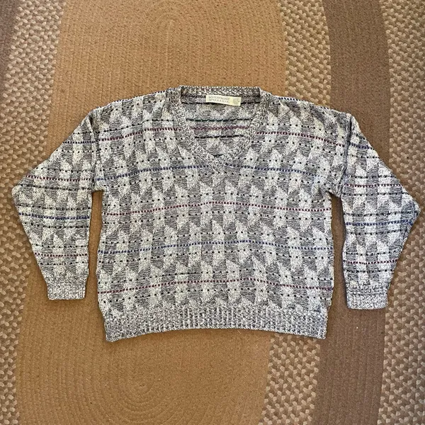 Vintage 90s Waterfront Workshop Knitted Grandpa Sweater - Image 5