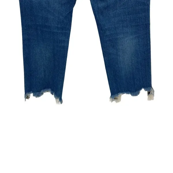 Free People Maggie Straight Jeans‎ Sequoia Blue Denim Size 28 - Image 11