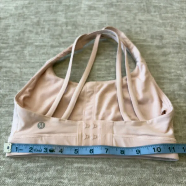 Lululemon In Alignment Straight-Strap Bra Womens Sz 2 Dusty Rose Adjustable Yoga - Image 9