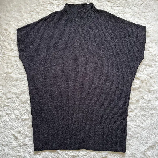 Free People FP Beach Dress Mango Sweater Mini Oversized Ribbed Knit Black M - Image 5