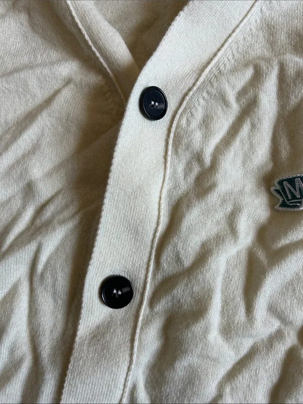 Women's Cream Button-Front Cardigan Sweater - Image 4