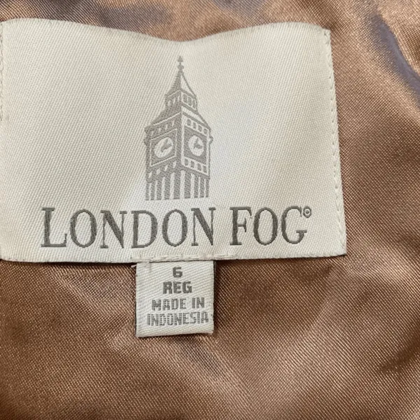 Vintage 90s London Fog Tan Faux Suede Belted Trench‎ Coat Women’s Size 6 Classic - Image 12