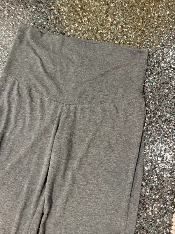 Women’s High Rise Wide Leg Gray Medium Leggings - Image 2
