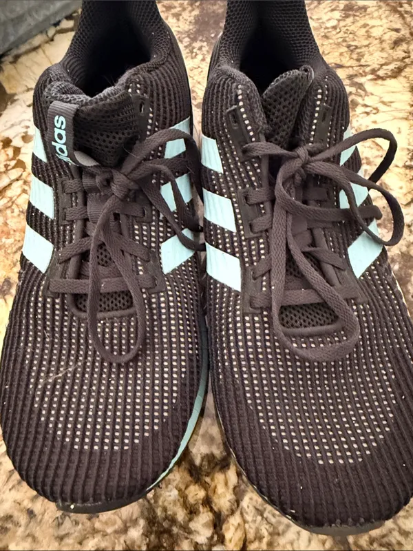 Adidas Women's Black & Light Blue Running Sneakers - Image 5