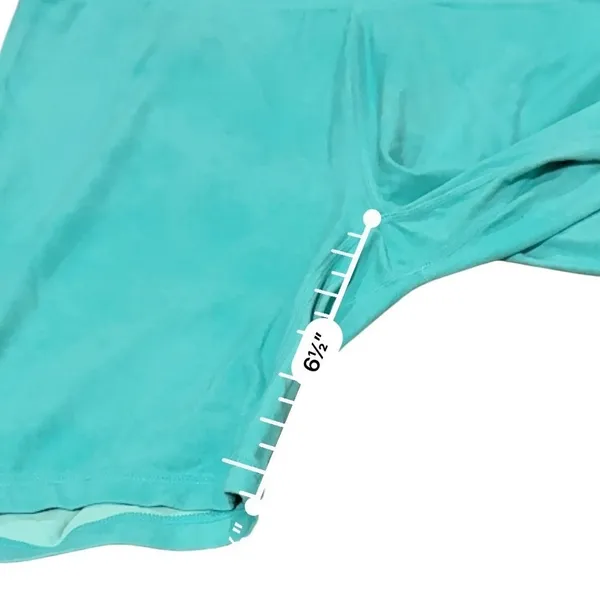 Stori Biker Shorts Womens 12 Teal Green High Rise 6.5" Yoga Workout Athletic - Image 7