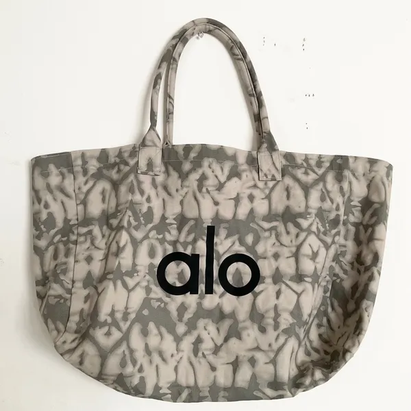 Alo Yoga Grey Tie Dye Shopper Tote Bag - Image 6