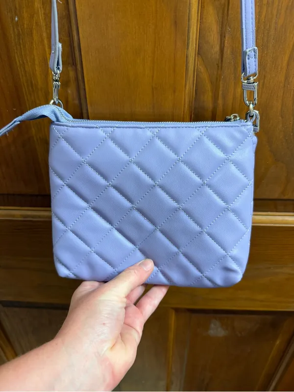 Steve Madden Lavender Quilted Crossbody Bag - Image 4