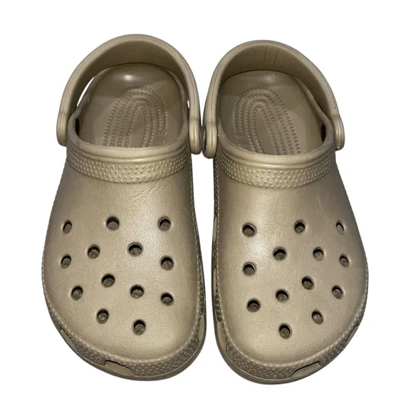 Crocs Tan Unisex Classic Clogs Shoes size 6 - Image 2